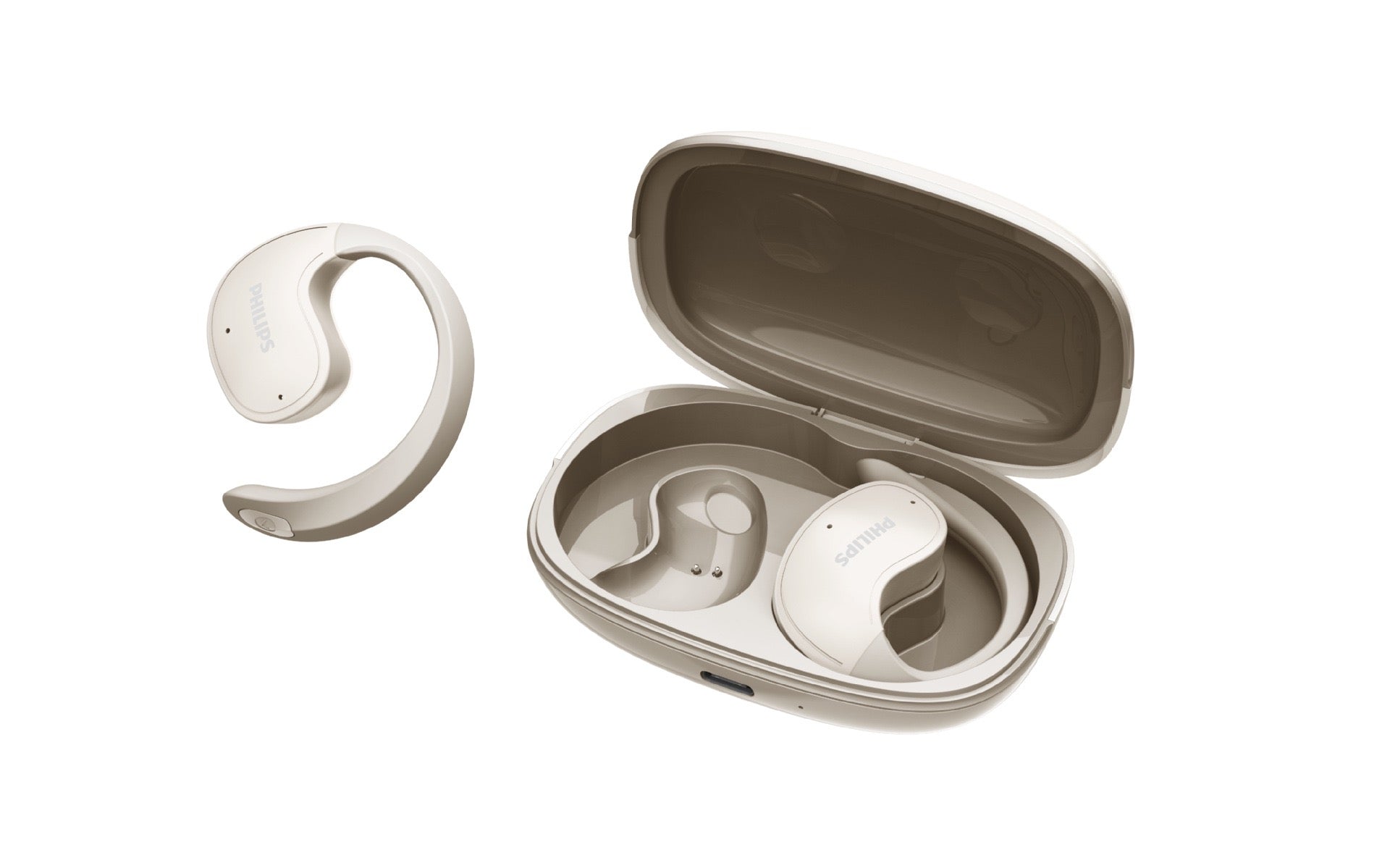 Philips Open‑Ear Wireless Bluetooth Earbuds, 120H Playtime Low Latency Sports Headset