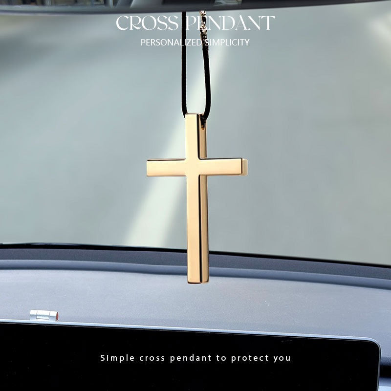 Simple Cross Pendant Necklace, Ideal For Church Worship Daily Wear