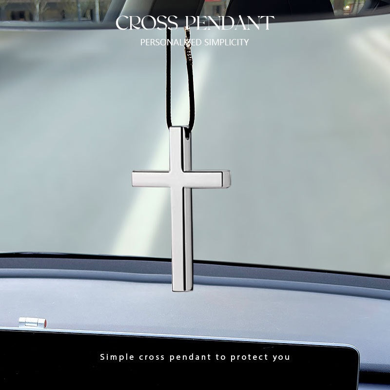 Simple Cross Pendant Necklace, Ideal For Church Worship Daily Wear
