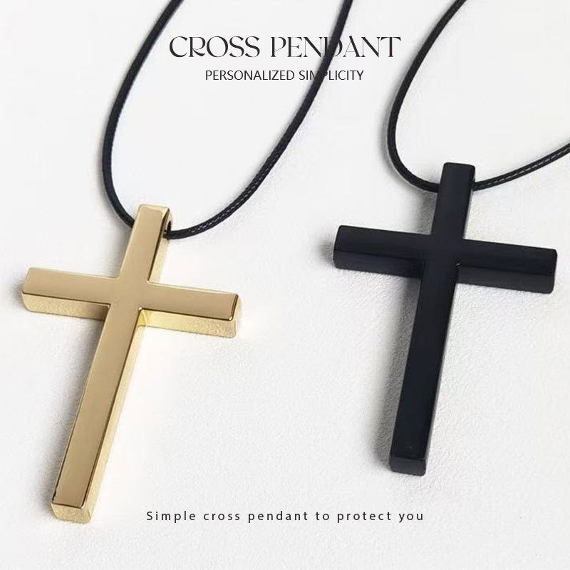 Simple Cross Pendant Necklace, Ideal For Church Worship Daily Wear