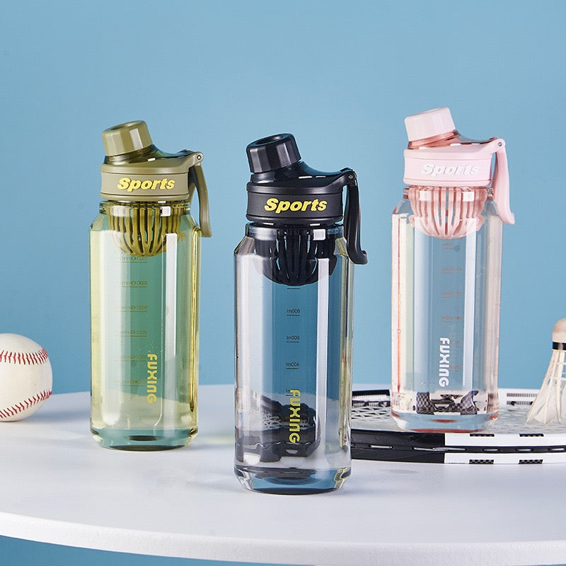 Large Capacity Sports Water Bottle With Mixer Shaker, Portable Leak‑Proof Drinking Bottle For Outdoor & Daily Use