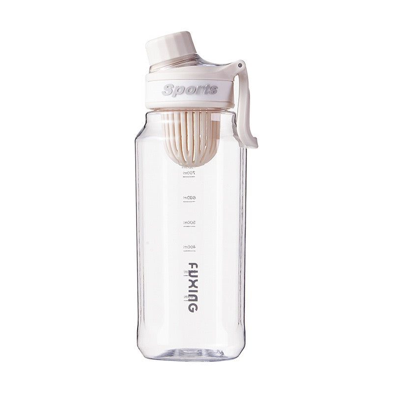 Large Capacity Sports Water Bottle With Mixer Shaker, Portable Leak‑Proof Drinking Bottle For Outdoor & Daily Use