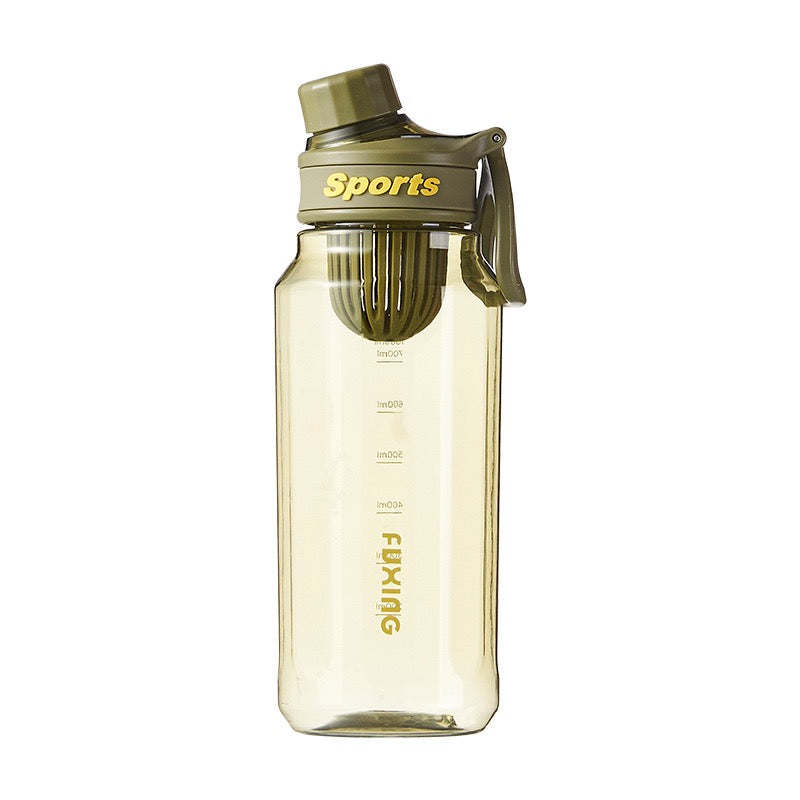 Large Capacity Sports Water Bottle With Mixer Shaker, Portable Leak‑Proof Drinking Bottle For Outdoor & Daily Use