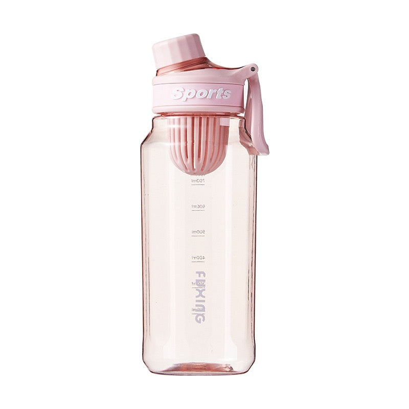 Large Capacity Sports Water Bottle With Mixer Shaker, Portable Leak‑Proof Drinking Bottle For Outdoor & Daily Use