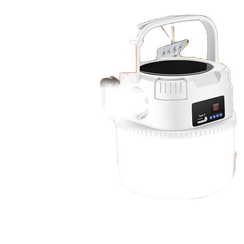 Solar Rechargeable Camping Lantern, Portable LED Emergency Light with Flashlight for Power‑Outage, Church & Outdoor Use