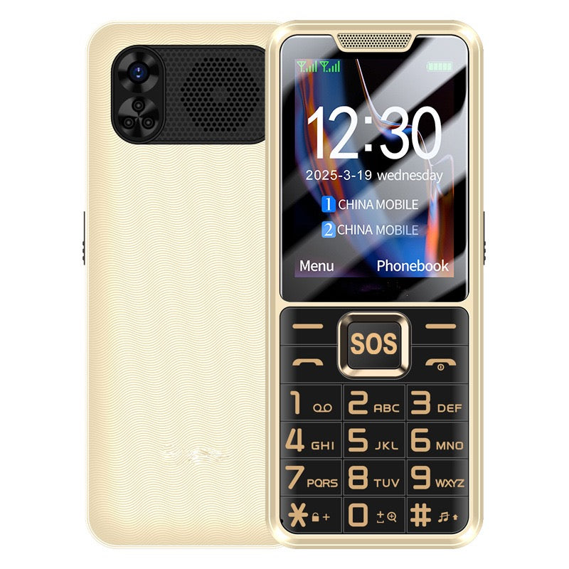 Durable 4G Feature Phone for Seniors, Dual Bright Flashlight, Big Button SOS Emergency Mobile Phone, Dual‑SIM Long Standby Basic Cell Phone