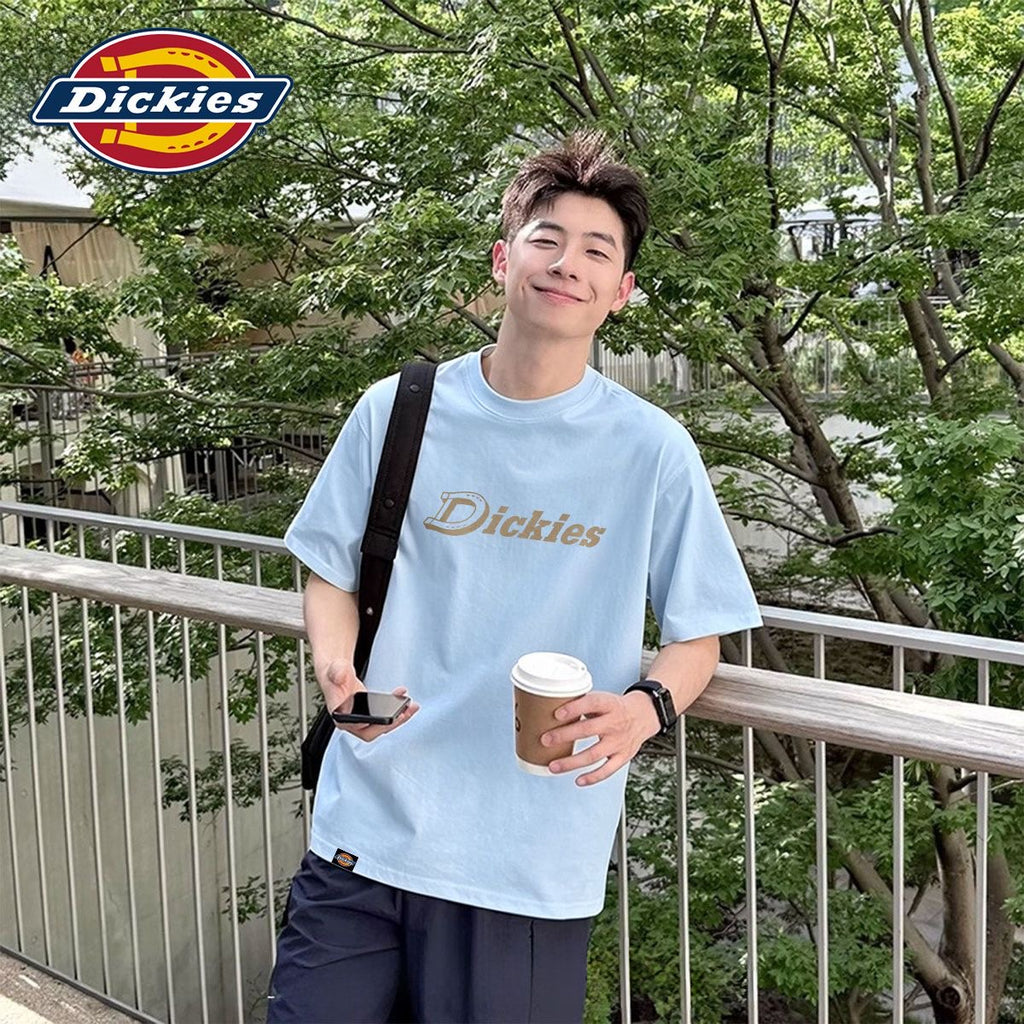 Men’s Classic Logo Print Cotton Short‑Sleeve T‑Shirt, Loose Casual Street‑Wear Tee