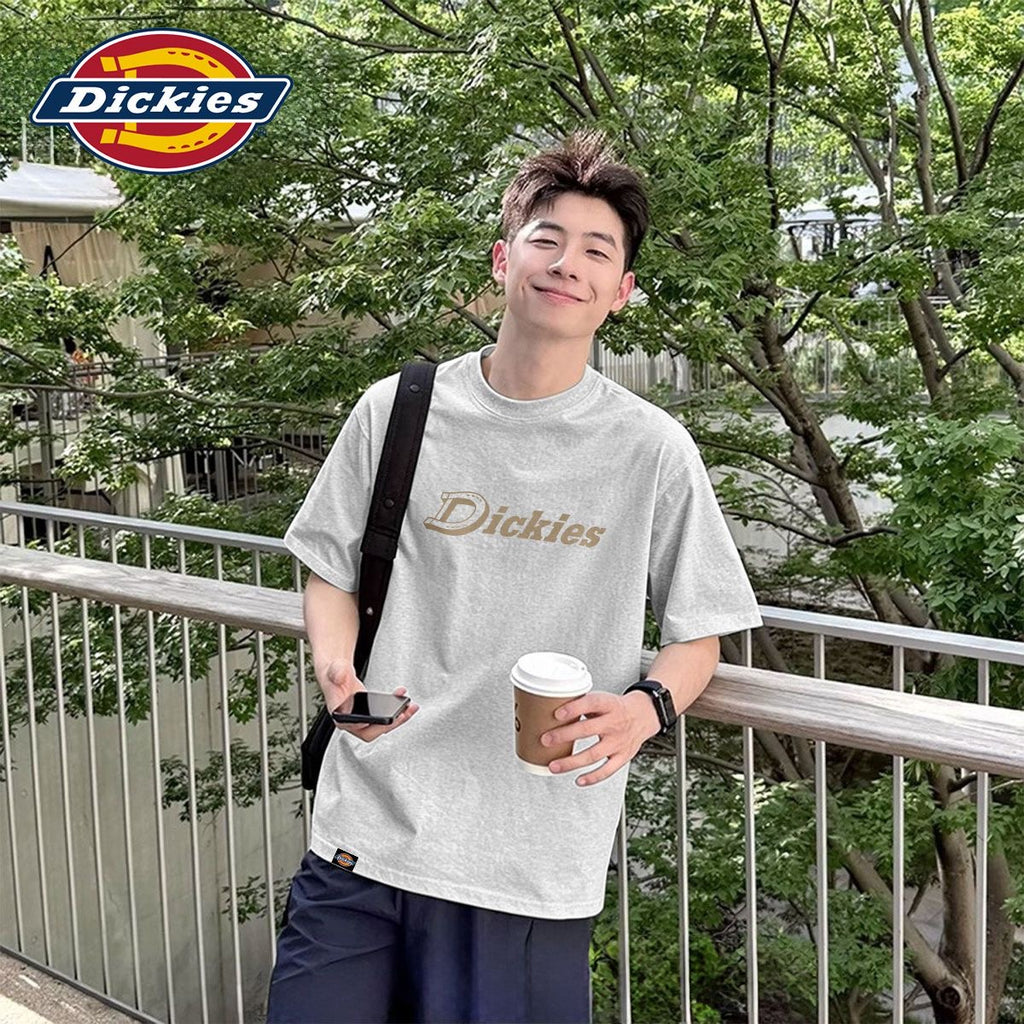 Men’s Classic Logo Print Cotton Short‑Sleeve T‑Shirt, Loose Casual Street‑Wear Tee