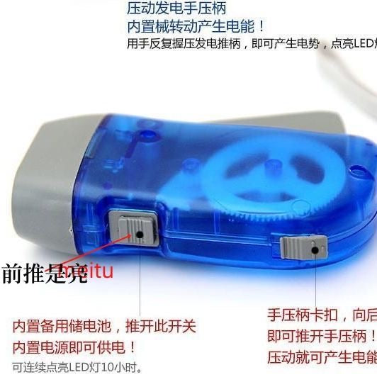 Hand‑Crank Emergency LED Flashlight, Self‑Powered No Battery Needed for Hurricane, Camping, Blackout