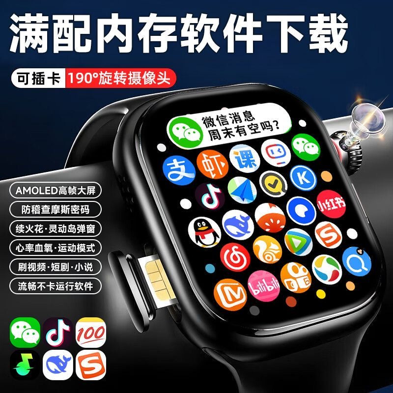 Smart Watch With Retractable Camera, Video Call Chat GPS Location Smart Wrist Watch For people