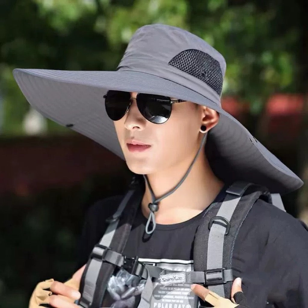 Full Face Neck Flap UV Protection Bucket Hat