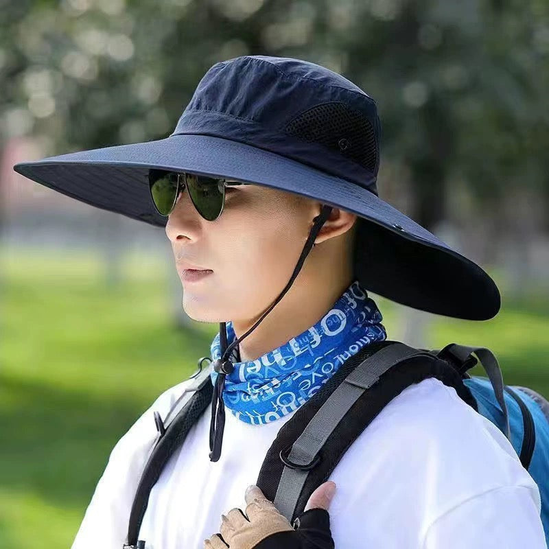 Full Face Neck Flap UV Protection Bucket Hat