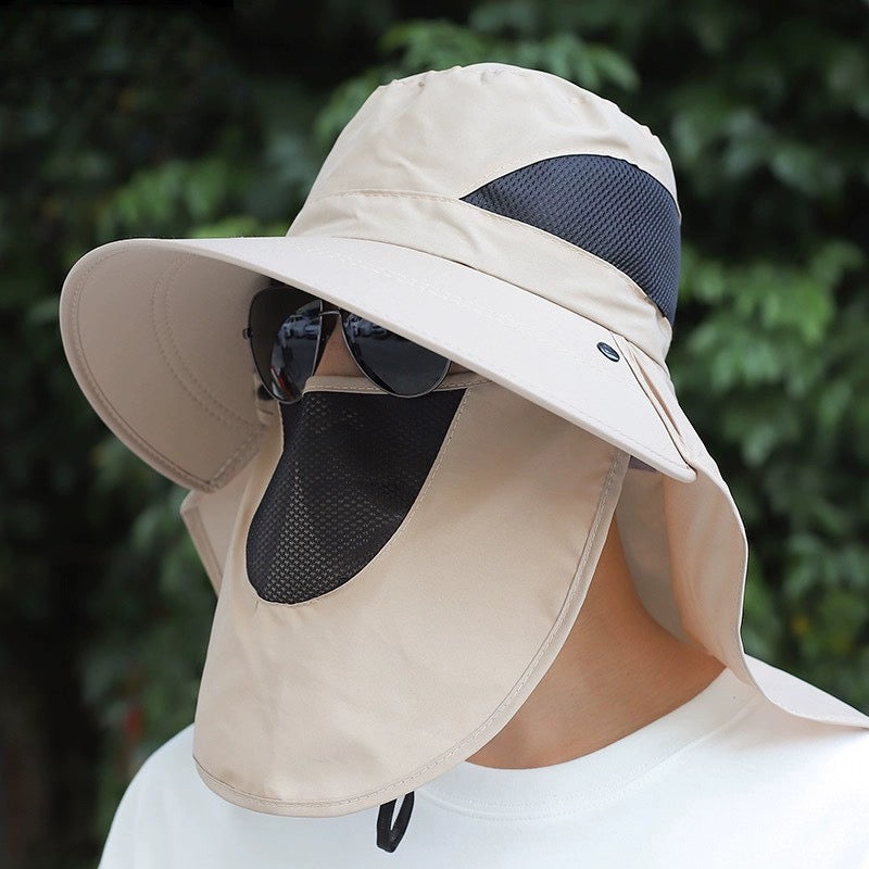 Full Face Neck Flap UV Protection Bucket Hat