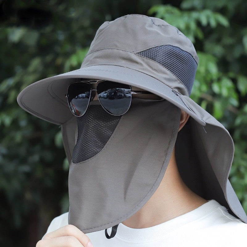 Full Face Neck Flap UV Protection Bucket Hat