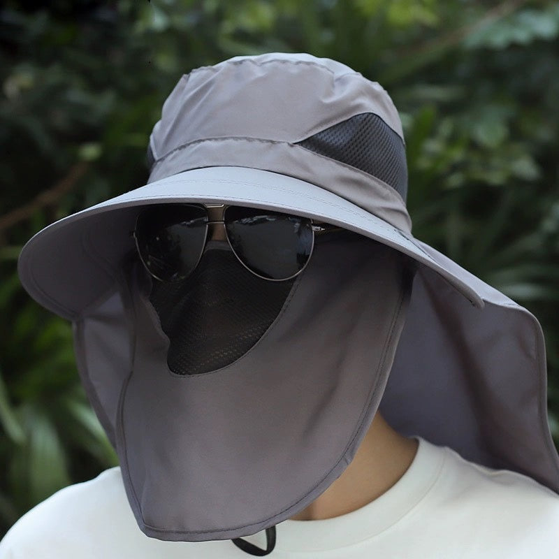 Full Face Neck Flap UV Protection Bucket Hat