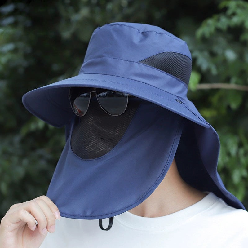 Full Face Neck Flap UV Protection Bucket Hat