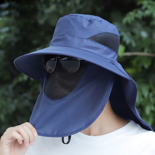 Full Face Neck Flap UV Protection Bucket Hat