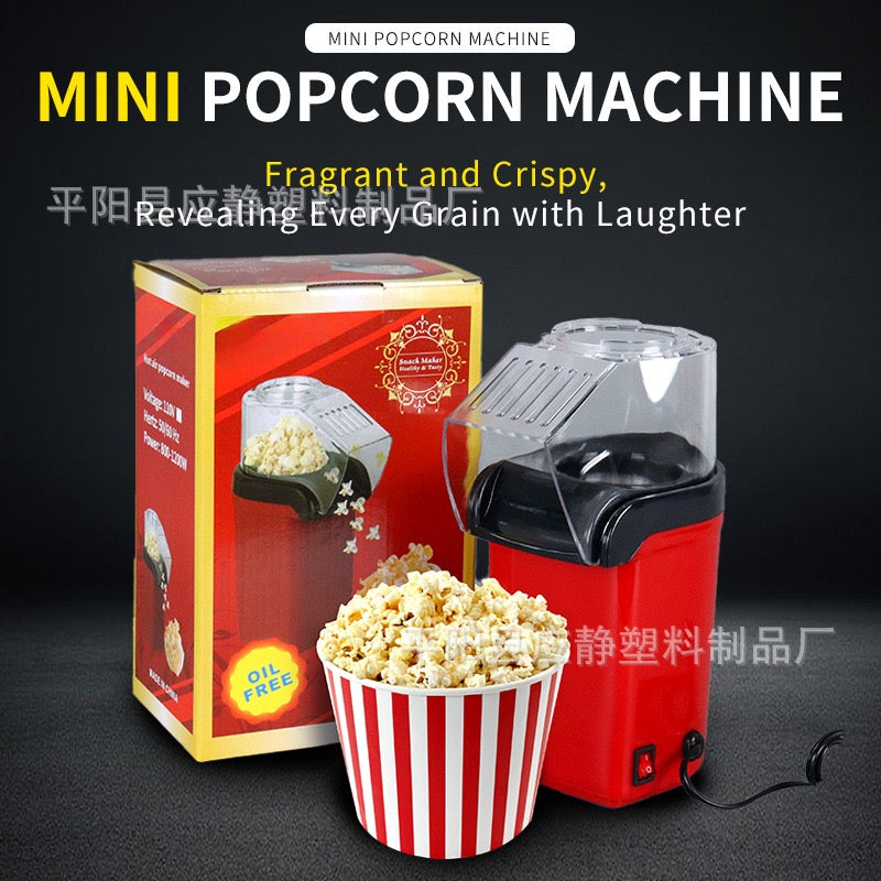 Electric Popcorn Maker, Household Automatic Popcorn Machine for Home Party Movie Night