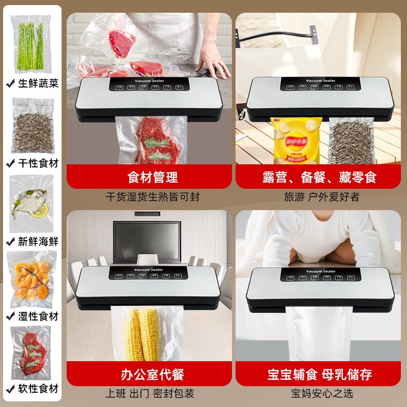 Automatic Vacuum Sealer Machine, One‑Touch Vacuum Packing Machine for Food Preservation