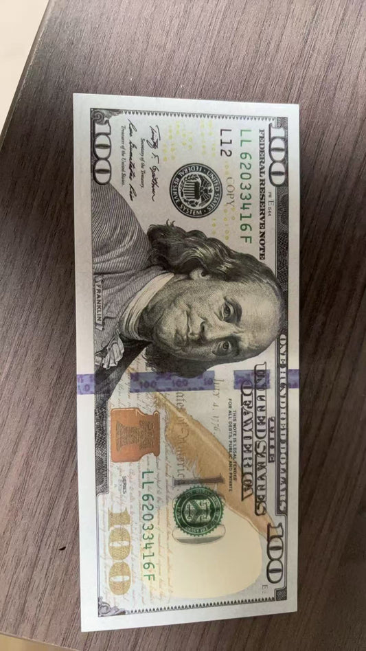 Movie Prop Play Money, Fake Dollar Bills for Film, Short Video & Shooting Scene