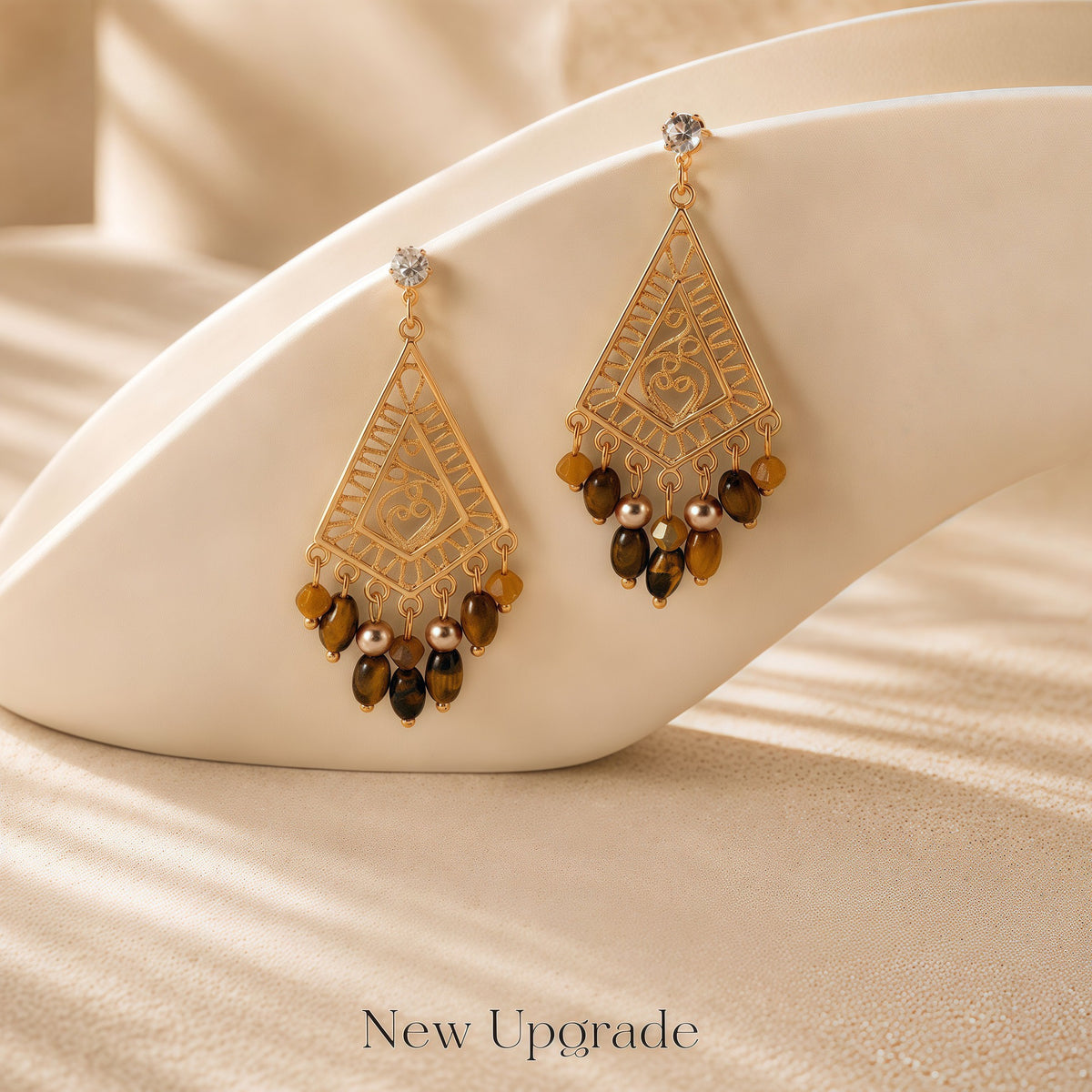Vintage Hollow Tassel Dangle Earrings, Bohemian Beaded Drop Ear Jewelry for Women